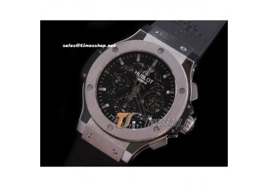 HB0883 - Aero Bang Skeleton Black Dial SS/RU Titanium Bez - Asian 7750