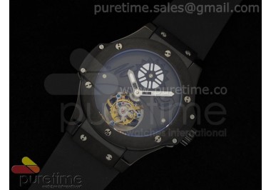 Big Bang Tourbillon Solo Bang MD PVD Black Dial on Black Rubber Strap