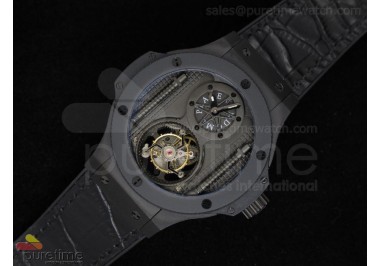 Big Bang 44mm Vendome Real Tourbillon PVD All Black on Black Gummy