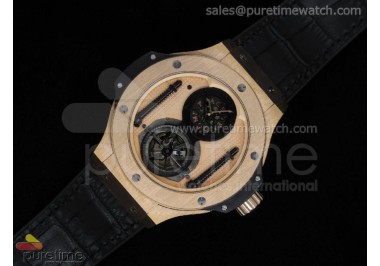 Big Bang 44mm Vendome Tourbillon Rose Gold on Black Gummy