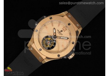 Big Bang Automatic Tourbillon RG/RG Gold Dial on Rubber Strap