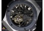 Big Bang Skeleton Tourbillon SS Ceramic Bezel on Black Rubber Strap