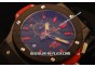 Hublot Big Bang Red Devil Chronograph PVD Case with Black Dial and Black Rubber Strap - Red Markers - 7750 Coating