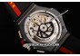 Hublot Big Bang Red Devil Limited Manchester United Swiss Valjoux 7750 Automatic Movement Ster PVD Case with Black Dial-Red Stick Markers and Black Rubber Strap