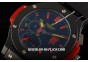 Hublot Big Bang Red Devil Limited Manchester United Swiss Valjoux 7750 Automatic Movement Ster PVD Case with Black Dial-Red Stick Markers and Black Rubber Strap