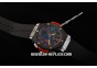 Hublot Big Bang Red Devil Limited Manchester United Swiss Valjoux 7750 Automatic Movement Ster PVD Case with Black Dial-Red Stick Markers and Black Rubber Strap