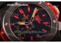 Hublot Big Bang Red Devil Swiss Valjoux 7750 Automatic Movement PVD Case Ceramic Bezel Black Dial and Red Stick Marker Rubber Strap