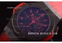 Hublot Big Bang Red Magic Swiss Valjoux 7750 Automatic PVD Case with Black Dial and Red Leather Strap