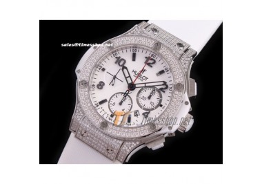 HB8393 - Big Bang Ice Bang Diamond Bezel&Lugs White - Asia 7750