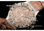 Hublot Big Bang Boa Bang Chrono Miyota OS20 Quartz Steel Case with Brown Boa Dial Diamond Bezel and Brown Boa Leather Strap