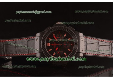 Hublot Big Bang 301.QX.1740.GR.Red Black Leather Carbon Fibre Watch