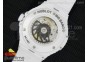 Big Bang Caviar White Ceramic 41mm White Ceramic Dial on White Rubber Strap A2824