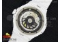 Big Bang Caviar White Ceramic 41mm White Ceramic Dial on White Rubber Strap A2824