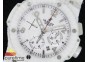 Big Bang Caviar Chrono 44mm White Ceramic White Dial on White Rubber Strap A7750