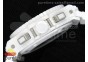 Big Bang Caviar Chrono 44mm White Ceramic White Dial on White Rubber Strap A7750