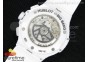 Big Bang Caviar Chrono 44mm White Ceramic White Dial on White Rubber Strap A7750