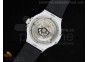 Big Bang 41mm White Caviar SS/Purple Bezel  on Purple Gummy Strap A2824