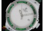 Big Bang 41mm White Caviar SS/Green Bezel  on Green Gummy Strap A2824