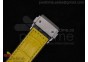 Big Bang 41mm White Caviar RG/Yellow Bezel  on Yellow Gummy Strap A2824