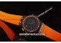 Hublot Big Bang Chronograph Swiss Quartz Movement PVD Case with Orange Diamond Bezel and Orange Rubber Strap-Lady Model