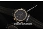 Hublot Big Bang Chronograph Swiss Quartz Movement PVD Case with White Diamond Bezel and Black Rubber Strap-Lady Model