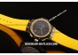 Hublot Big Bang Chronograph Swiss Quartz Movement PVD Case with Yellow Diamond Bezel and Yellow Rubber Strap-Lady Model