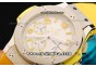 Hublot Big Bang Chronograph Swiss Quartz Movement Steel Case with White Dial and Yellow Rubber Strap-Lady Model