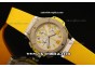 Hublot Big Bang Chronograph Swiss Quartz Movement Steel Case with White Dial and Yellow Rubber Strap-Lady Model