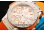 Hublot Big Bang Chronograph Swiss Quartz Movement White Dial with Orange Markers and Orange Rubber Strap-Lady Model