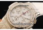 Hublot Big Bang Chronograph Swiss Quartz Movement White Diamond Bezel with White Dial and White Rubber Strap-Lady Model