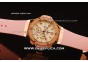 Hublot Big Bang Chronograph Swiss Quartz Rose Gold Case with White Dial and Pink Rubber Strap - Diamond Bezel