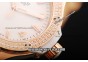 Hublot Big Bang Diamond Bezel Swiss Quartz Movement Rose Gold Case with White Dial and Numeral/Stick Markers-Lady Size