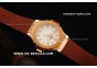 Hublot Big Bang Lady Swiss Quartz Movement Rose Gold Case with White Dial and Brown Rubber Strap - Rose Gold Markers