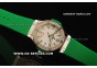 Hublot Big Bang Lady Swiss Quartz Movement Steel Case with Diamond Bezel and White Dial - Green Rubber Strap