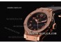 Hublot Big Bang Swiss Quartz Rose Gold Case with Diamond Bezel and Black Rubber Strap -Stick/Numeral Markers