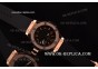 Hublot Big Bang Swiss Quartz Rose Gold Case with Diamond Bezel and Black Rubber Strap -Stick/Numeral Markers