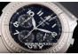 Hublot MDM Chronograph Miyota Quartz Movement Steel Case with Black Dial-White Numeral Markers and Diamond Bezel-Lady Size