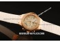 Hublot MDM Ladies Chronograph Swiss ETA Quartz Rose Gold Case with Diamond Bezel and White Rubber Strap - White MOP Dial