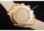 Hublot MDM Ladies Chronograph Swiss ETA Quartz Rose Gold Case with Diamond Bezel and White Rubber Strap - White MOP Dial