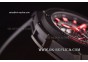 Hublot King Power F1 Swiss Valjoux 7750 Automatic PVD Case with Skeleton Dial and Black Rubber Strap - Red Stick Markers