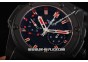 Hublot King Power Black Magic Ceramic Swiss Valjoux 7750 Automatic Movement Full Ceramic Case with Red Stick Markers and Black Dial-Black Rubber Strap