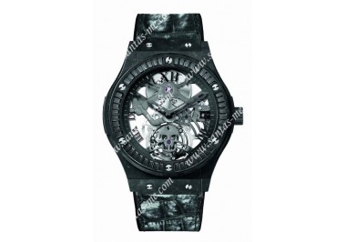 Replica Hublot Classic Fusion Skeleton Tourbillon Black Skull Carat Mens Wristwatch 505.UC.0140.LR.1900.SKULL