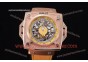 Hublot Masterpiece MP 08 Antikythera Sunmoon 908.NX.1023.GR Skeleton Dial Yellow Leather Rose Gold Watch