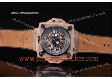 Hublot Masterpiece MP 08 Antikythera Sunmoon 908.NX.1030.GR Skeleton Dial Brown Leather Rose Gold Watch