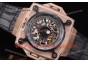 Hublot Masterpiece MP 08 Antikythera Sunmoon 908.NX.1031.GR Skeleton Dial Black Leather Rose Gold Watch