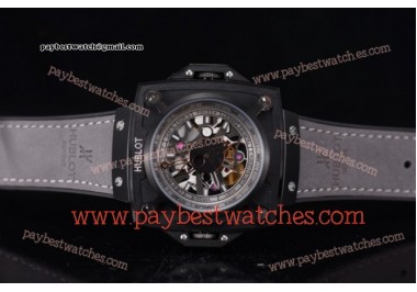 Hublot Masterpiece MP 08 Antikythera Sunmoon 908.NX.1037.GR Skeleton Dial Grey Leather PVD Watch