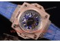 Hublot Masterpiece MP 08 Antikythera Sunmoon 908.NX.1026.GR Skeleton Dial Blue Leather Rose Gold Watch