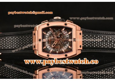 Hublot MP-06 Senna Chrono T854658 Skeleton Dial Rose Gold Markers Rose Gold Watch