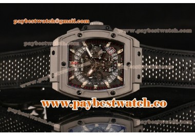 Hublot MP-06 Senna Chrono T854654 Skeleton Dial White Markers Steel Watch