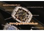 Hublot MP-06 Senna Chrono T854649 Skeleton Dial Yellow Markers Steel Watch